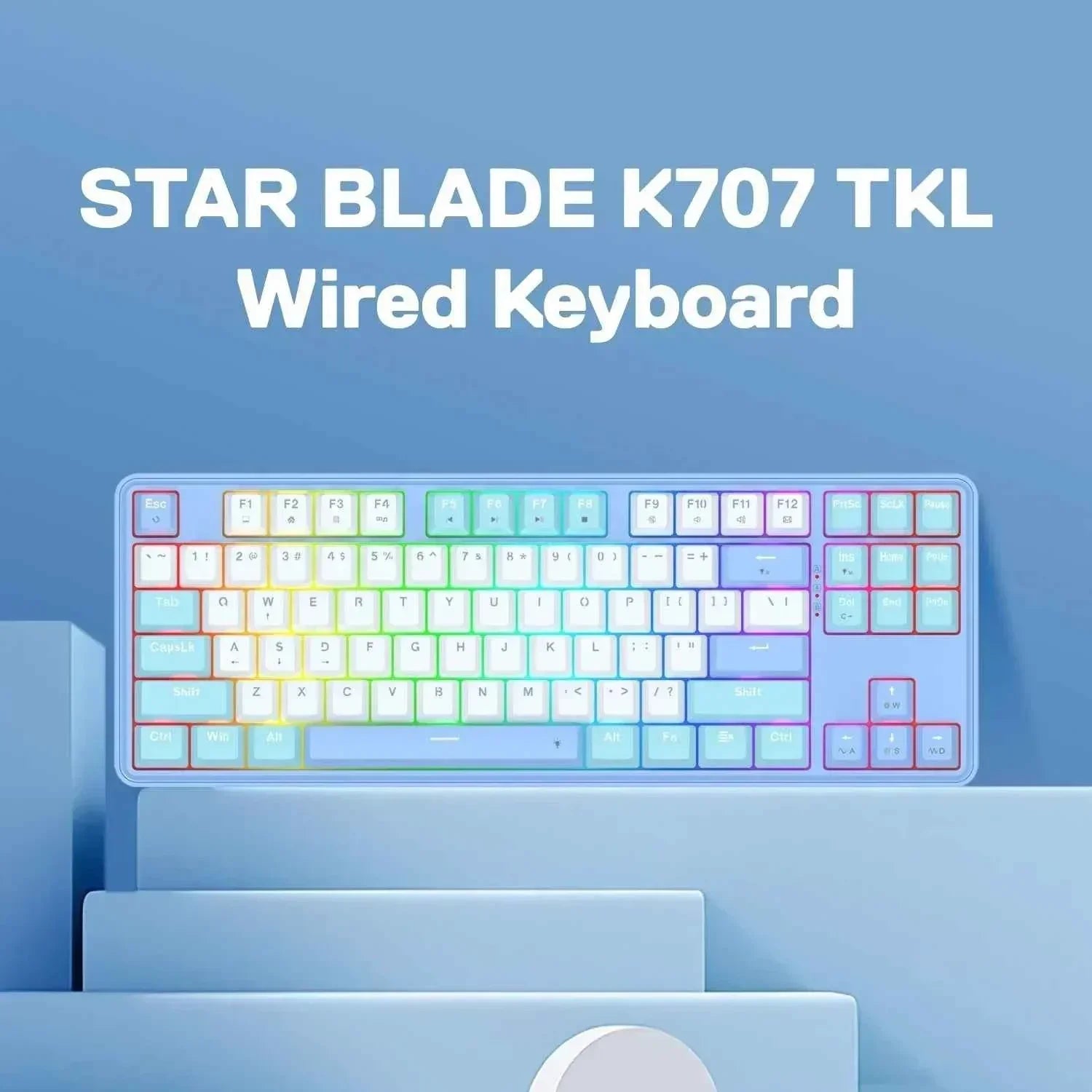 Redragon k707 rgb gaming keyboard - 80% wired gasket with rgb backlighting - keyboard