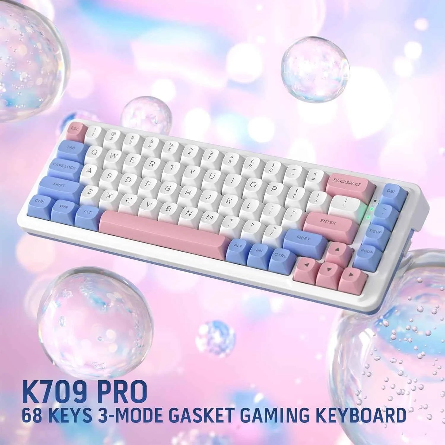 Redragon k709 pro wireless gaming keyboard - 65% gasket rgb design 68 keys hot-swap - keyboard