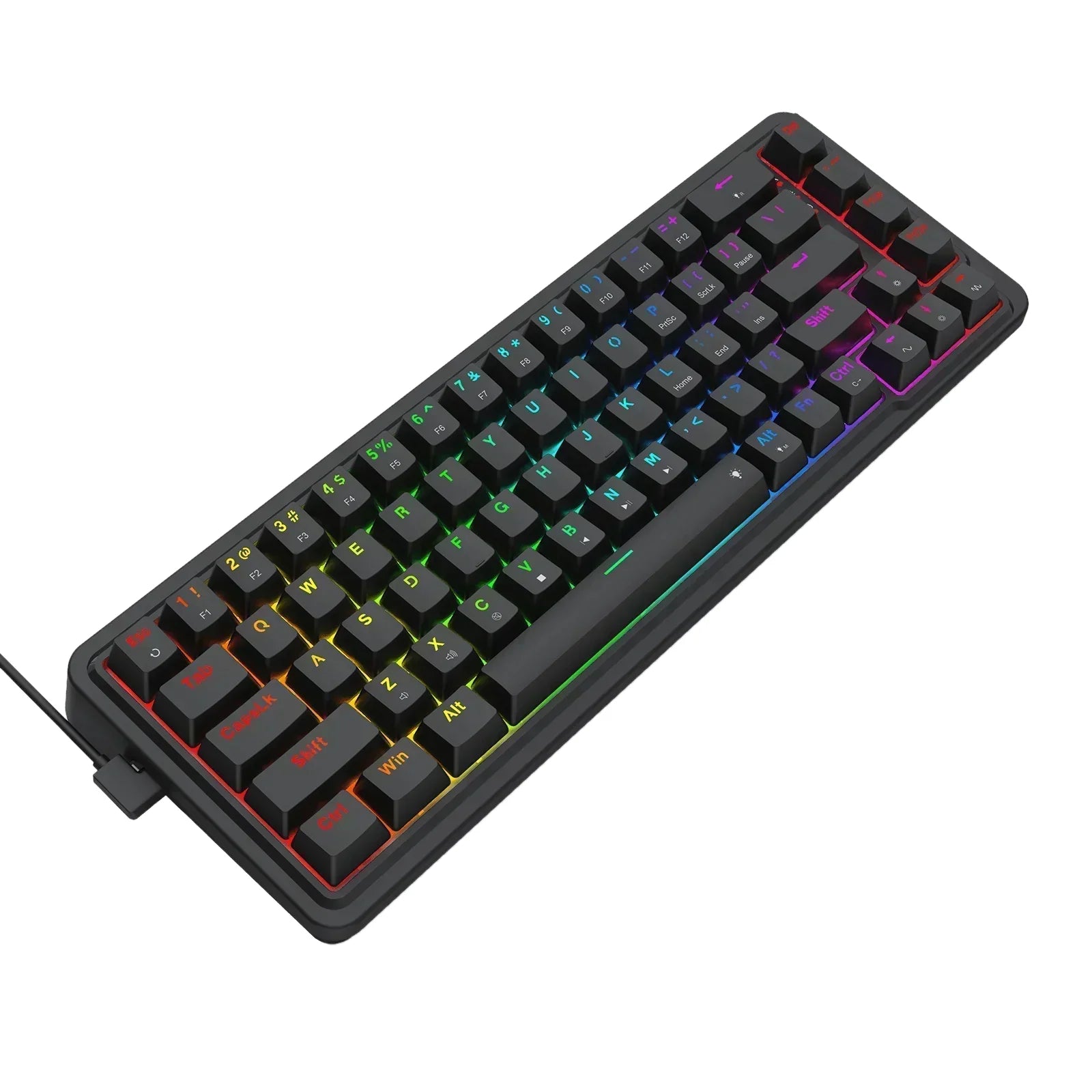 Redragon k709 rgb gaming keyboard - 65% wired gasket design with rgb lighting - keyboard