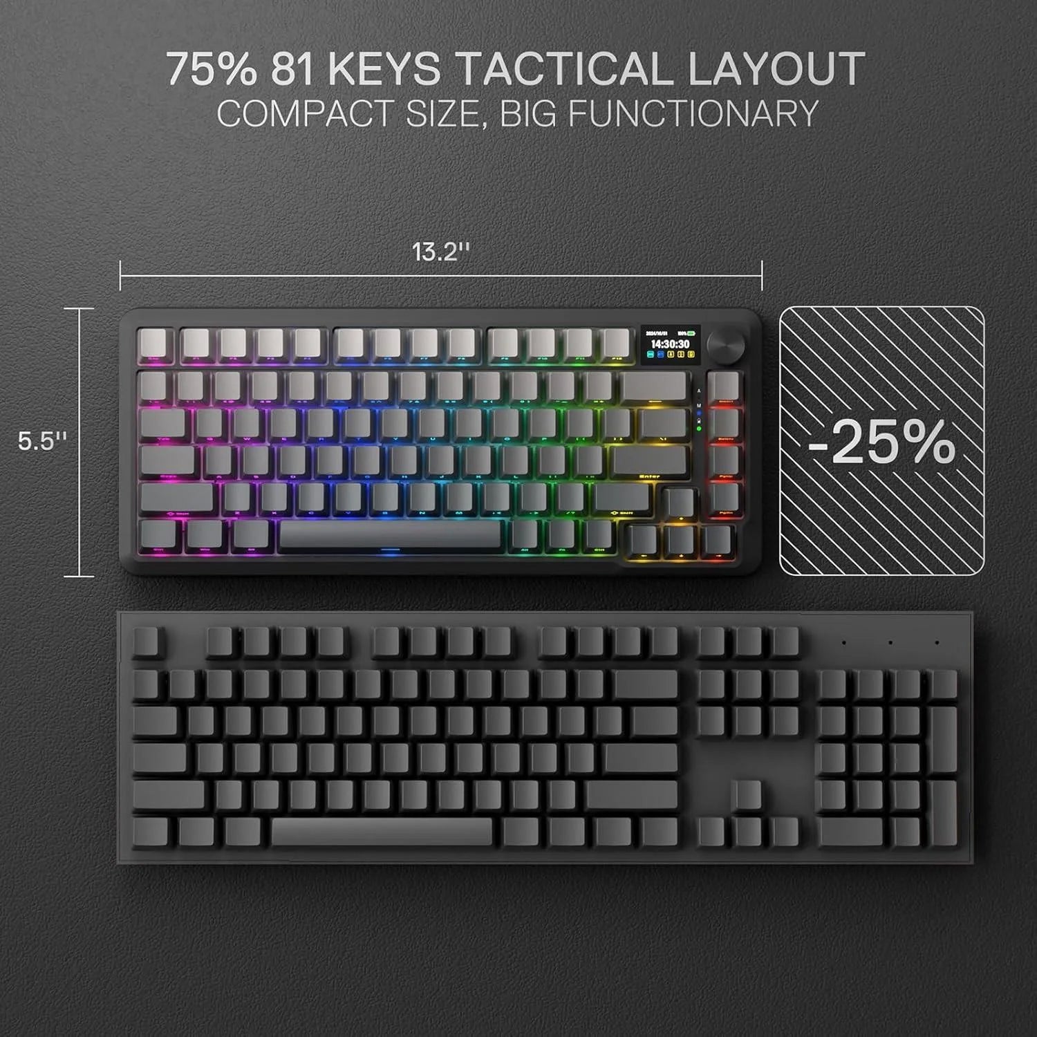 Redragon k724 pro wireless gasket gaming keyboard - keyboard