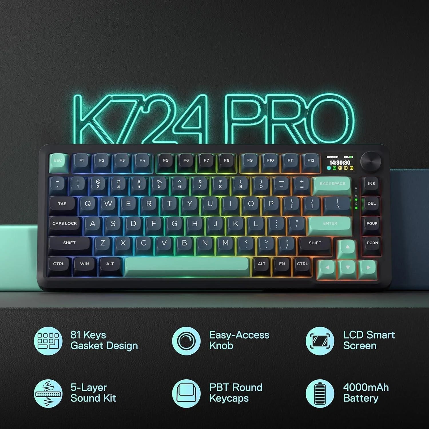 Redragon k724 pro wireless gasket gaming keyboard - keyboard