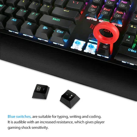 Redragon kala k557rgb keyboard - rgb mechanical gaming keyboard with customizable backlighting