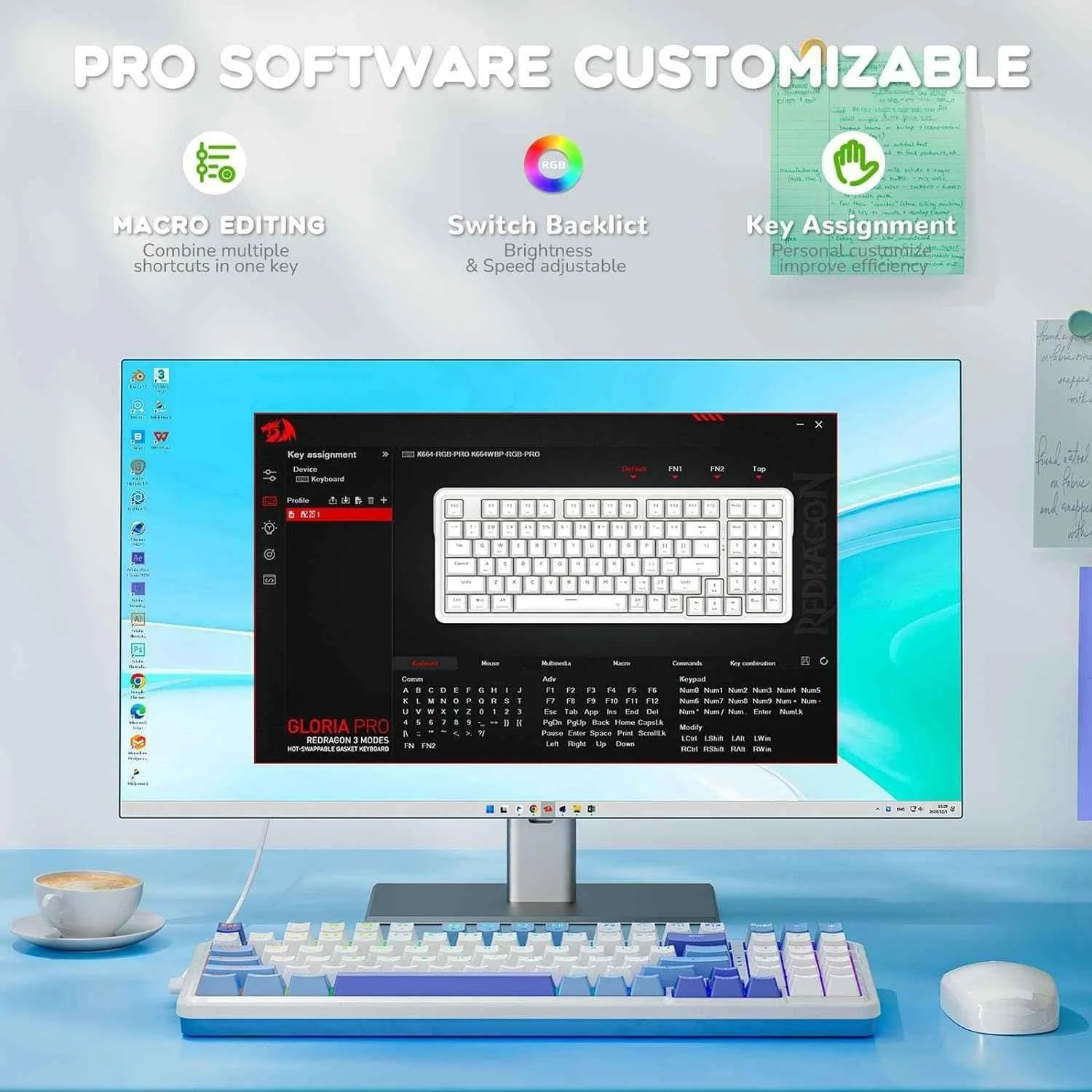 Redragon gaming keyboard: wired and wireless bluetooth mechanical gaming keyboard - keyboard