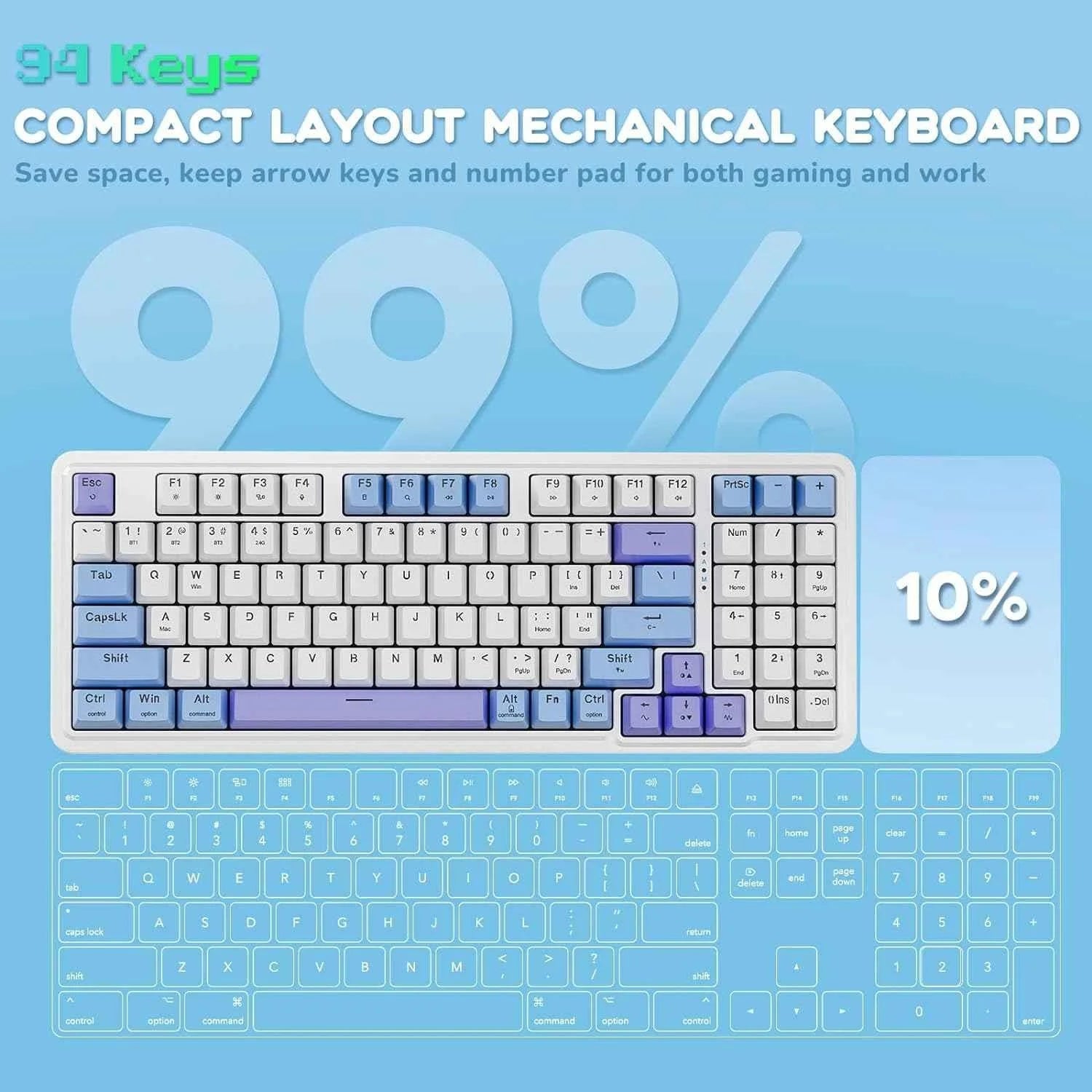 Redragon gaming keyboard: wired and wireless bluetooth mechanical gaming keyboard - keyboard