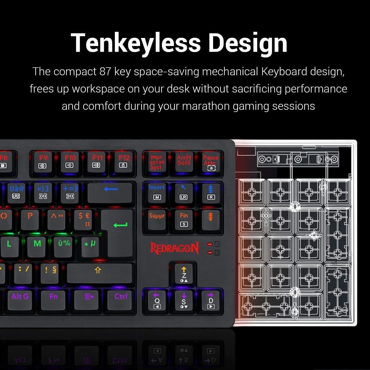Redragon s113 gaming combo - wired mechanical keyboard and mouse bundle