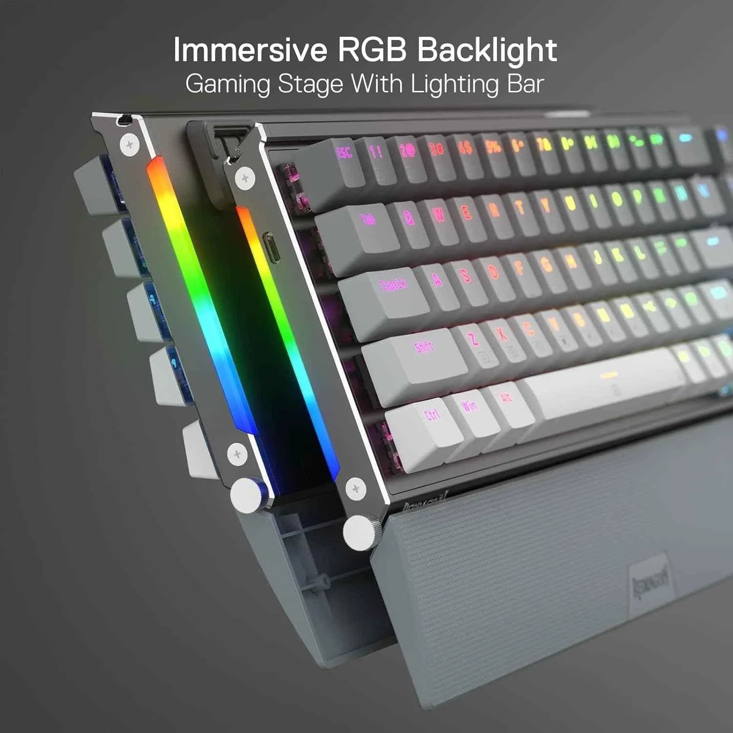 Redragon shaco k641 pro keyboard - 65% aluminum rgb mechanical keyboard with 3-mode and 68 keys - keyboard