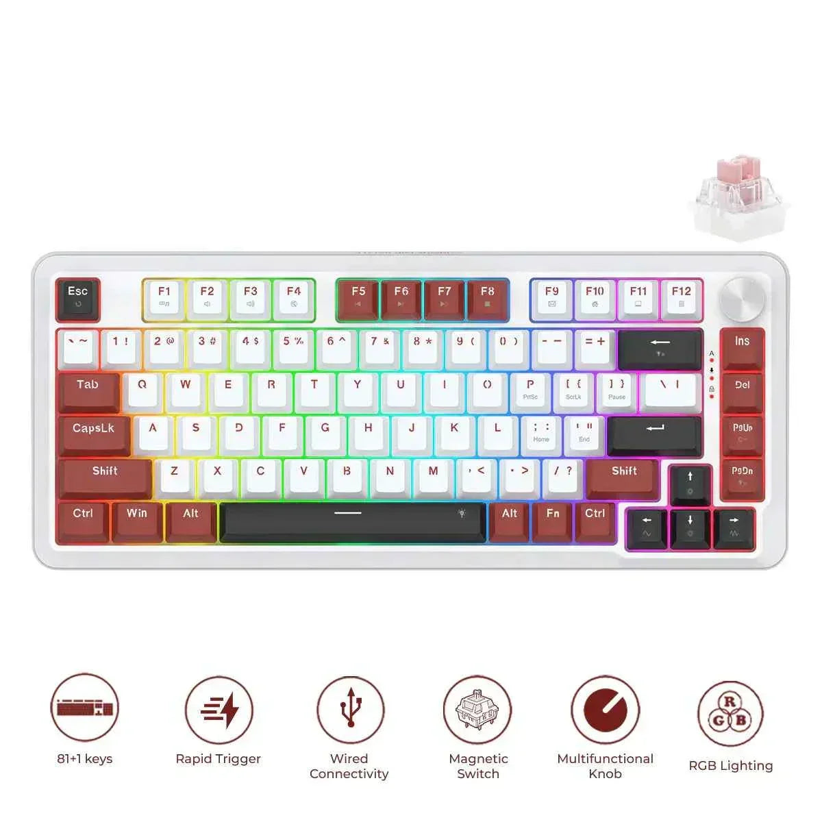 Redragon stormhunter k721 rgb keyboard - ultimate gaming experience with magnetic switches - keyboard
