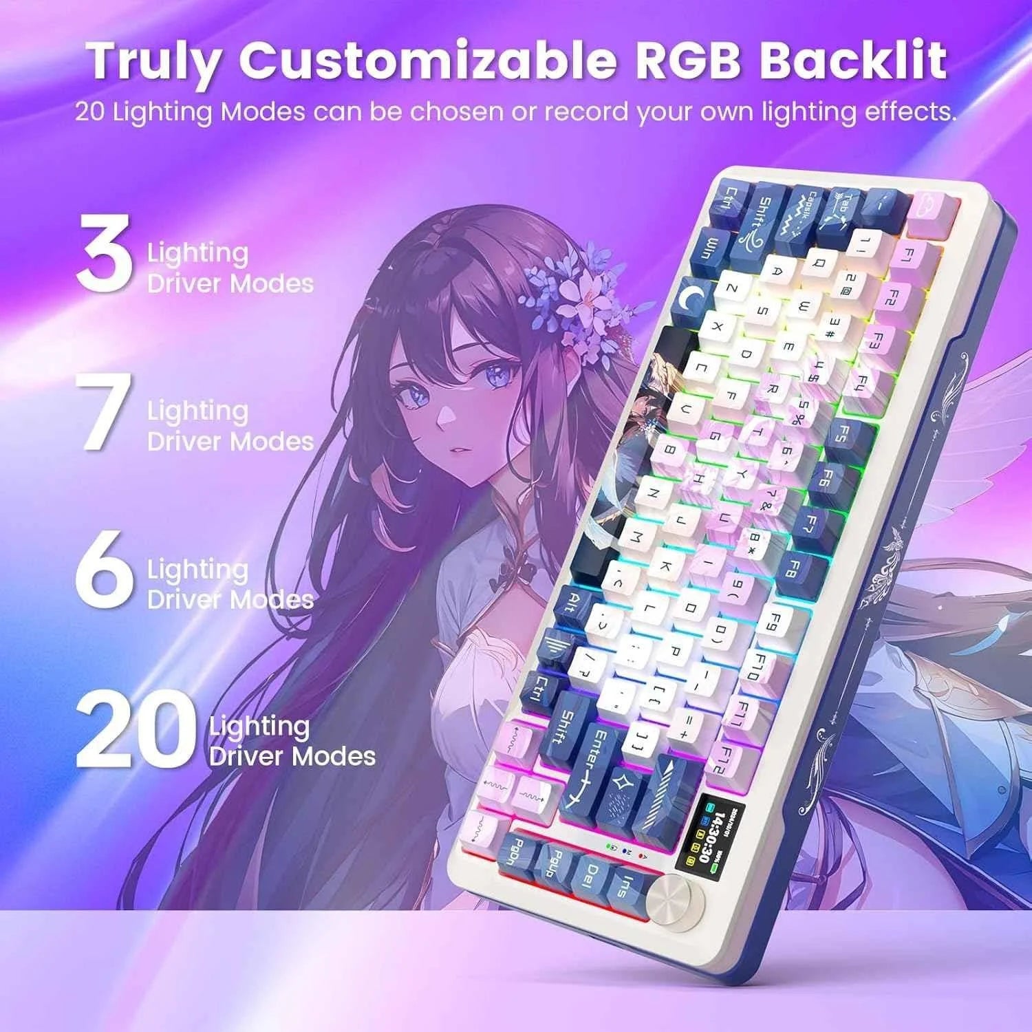 Redragon wireless mechanical keyboard gasket rgb gaming keyboard with 81 - keyboard
