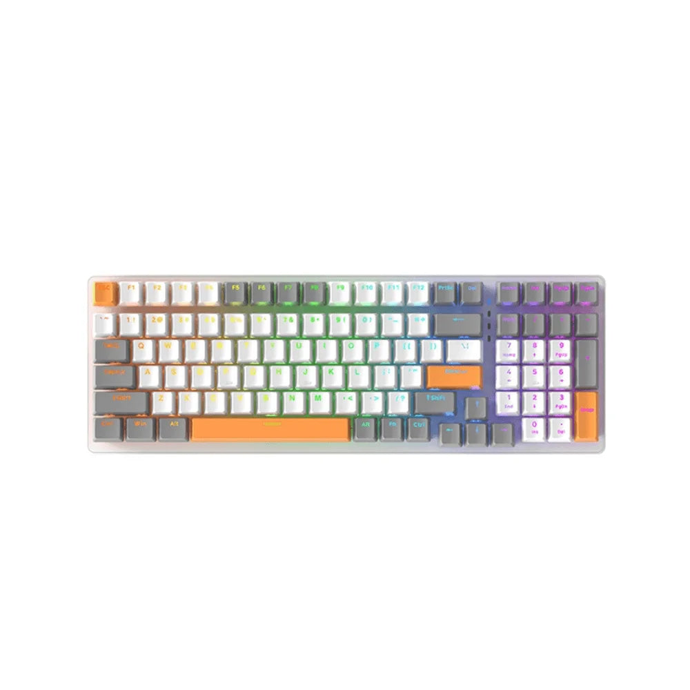 Ziyoulang k3 gaming keyboard - mechanical performance for gamers - white orange - keyboard