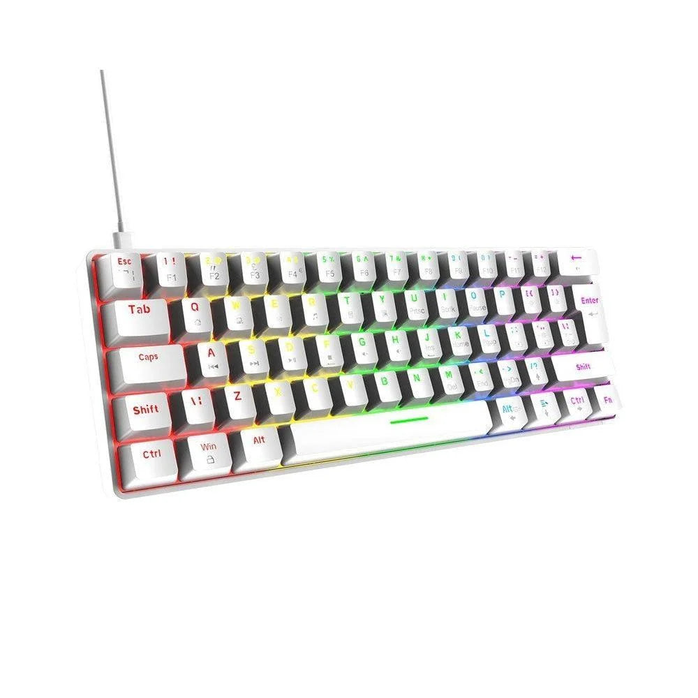 Ziyoulang t60 mechanical keyboard 62 keys - white / red - keyboard