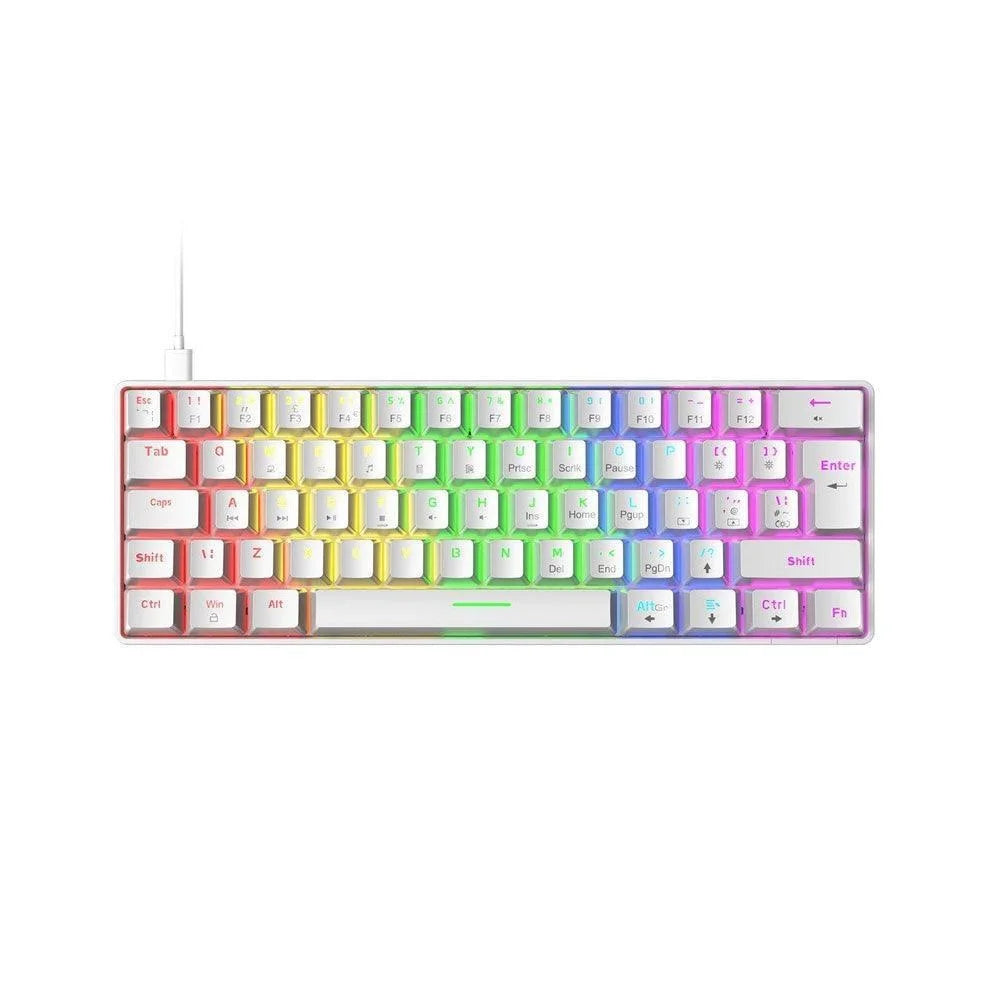 Ziyoulang t60 mechanical keyboard 62 keys - white / blue - keyboard