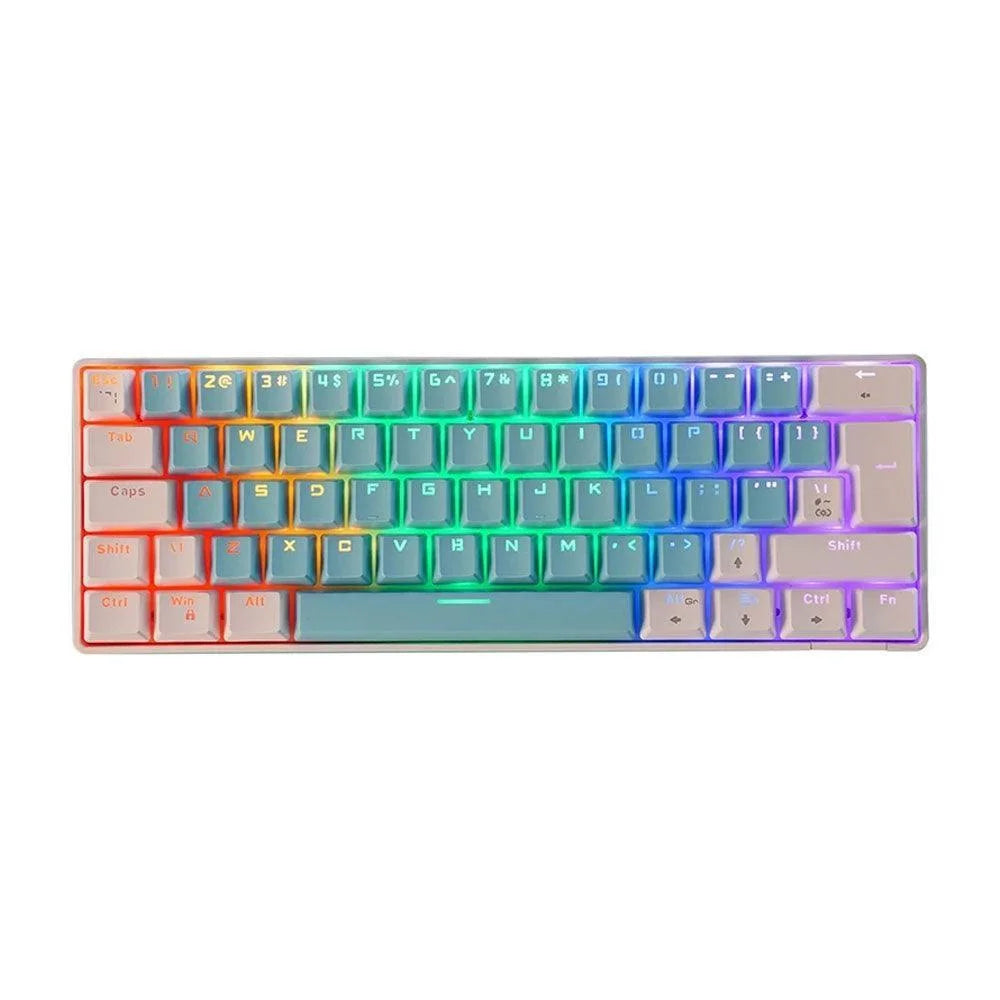 Ziyoulang t60 mechanical keyboard 62 keys - blue white / blue - keyboard