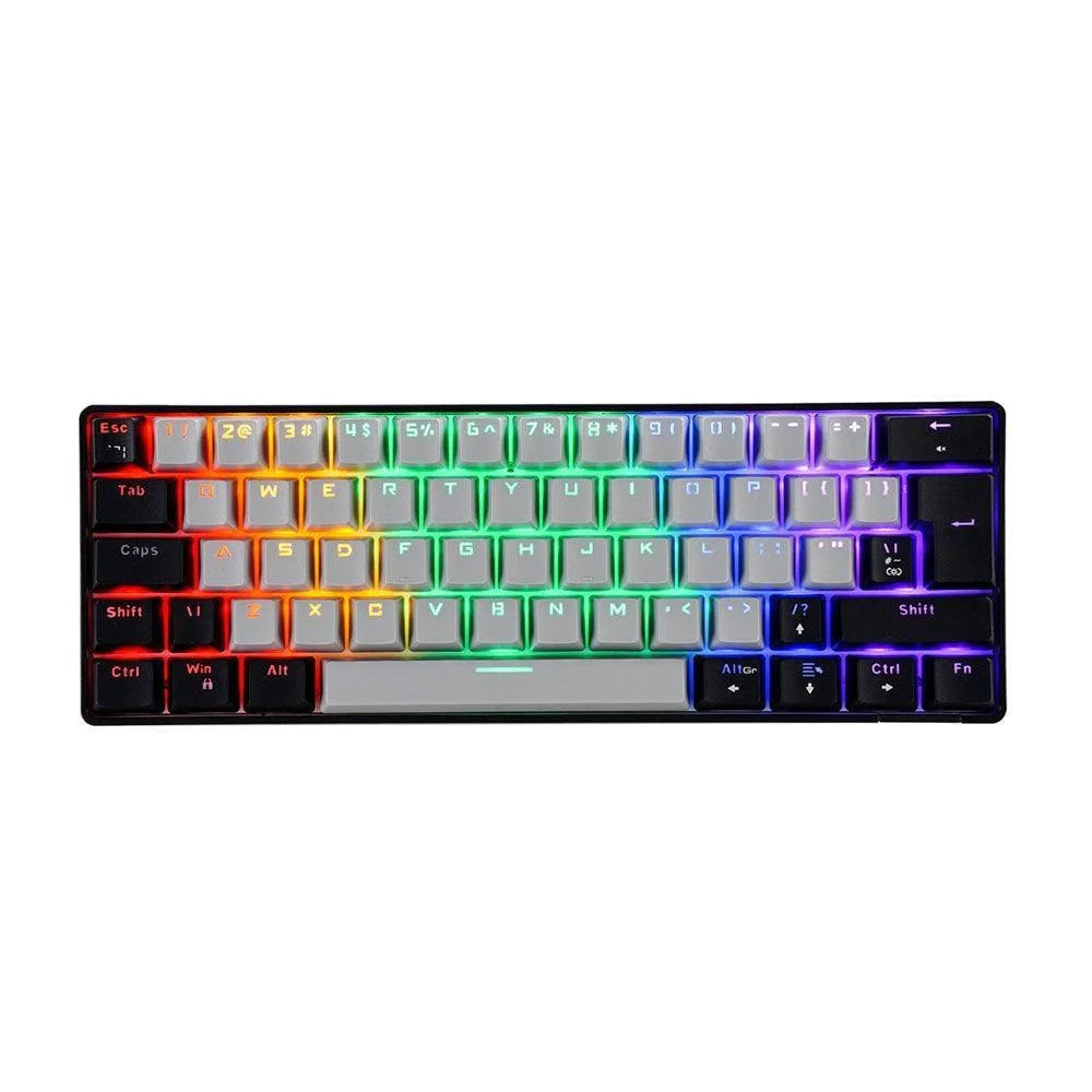 Ziyoulang t60 mechanical keyboard 62 keys - black gray / blue - keyboard