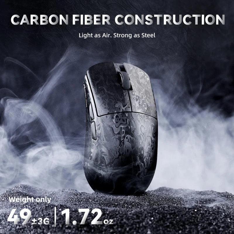 Attack shark r11 ultra carbon fiber wireless 8k gaming mouse 49g superlight 42000dpi