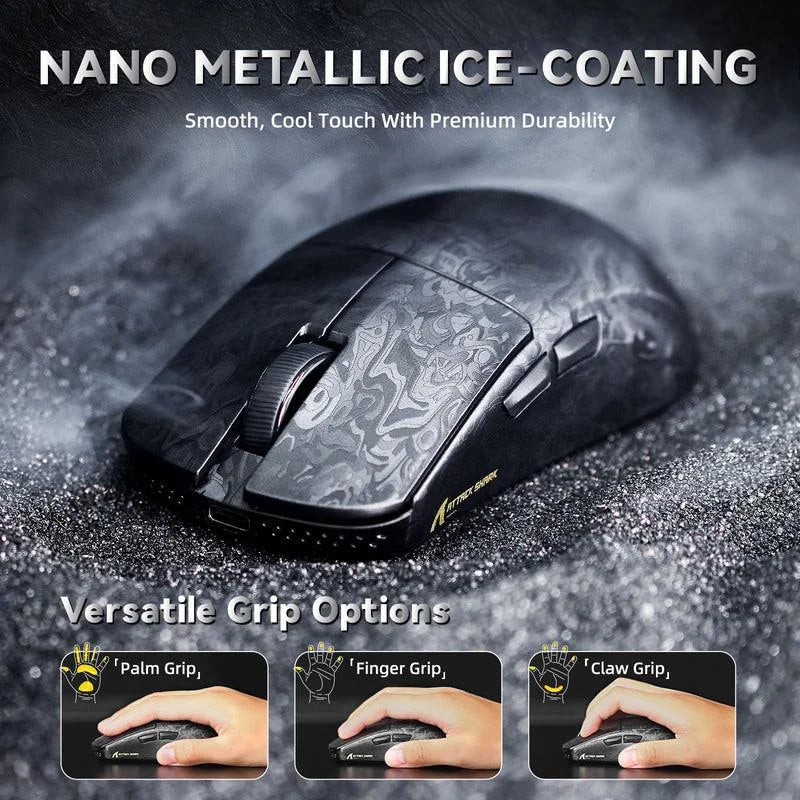 Attack shark r11 ultra carbon fiber wireless 8k gaming mouse 49g superlight 42000dpi