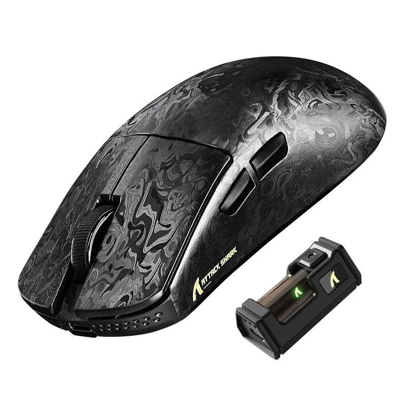 Attack shark r11 ultra carbon fiber wireless 8k gaming mouse 49g superlight 42000dpi