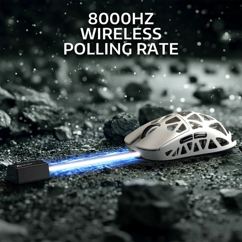 Attack shark r2 magnesium alloy paw3950 gaming mouse 8k - white - mouse’s