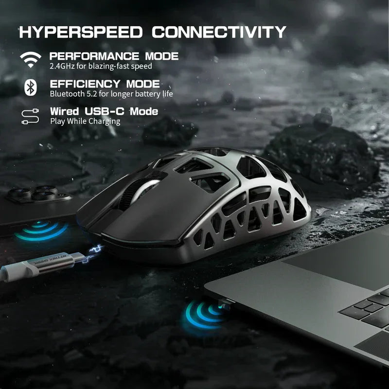 Attack shark r3 magnesium alloy gaming mouse 8k - gray - mouse’s
