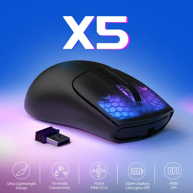 Attack shark x5 wireless gaming mouse - black - mouse’s