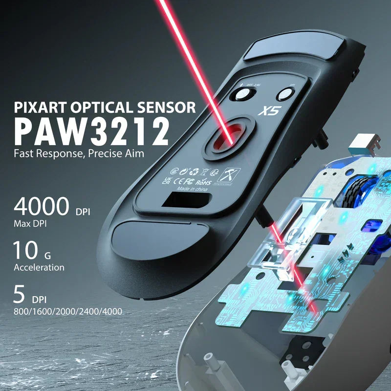 Attack shark x5 wireless gaming mouse - white - mouse’s
