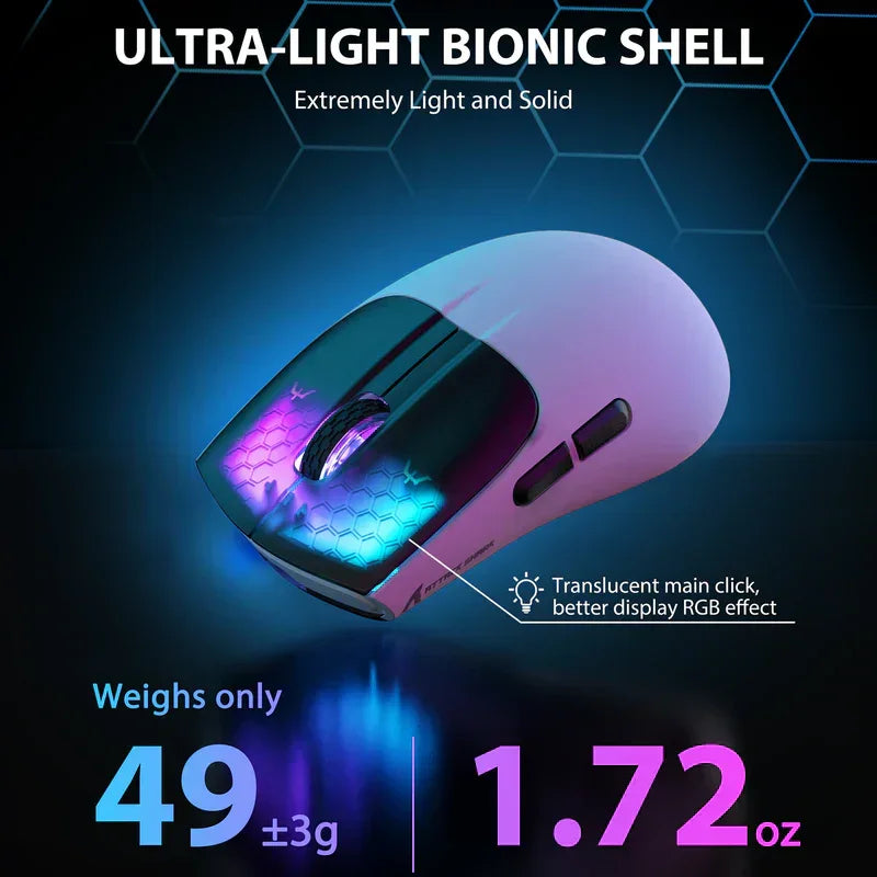 Attack shark x5 wireless gaming mouse - white - mouse’s
