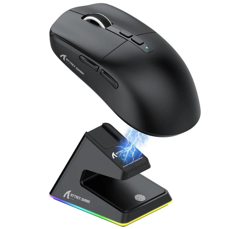 Attack shark x6 wireless gaming mouse with charging dock - gradient black