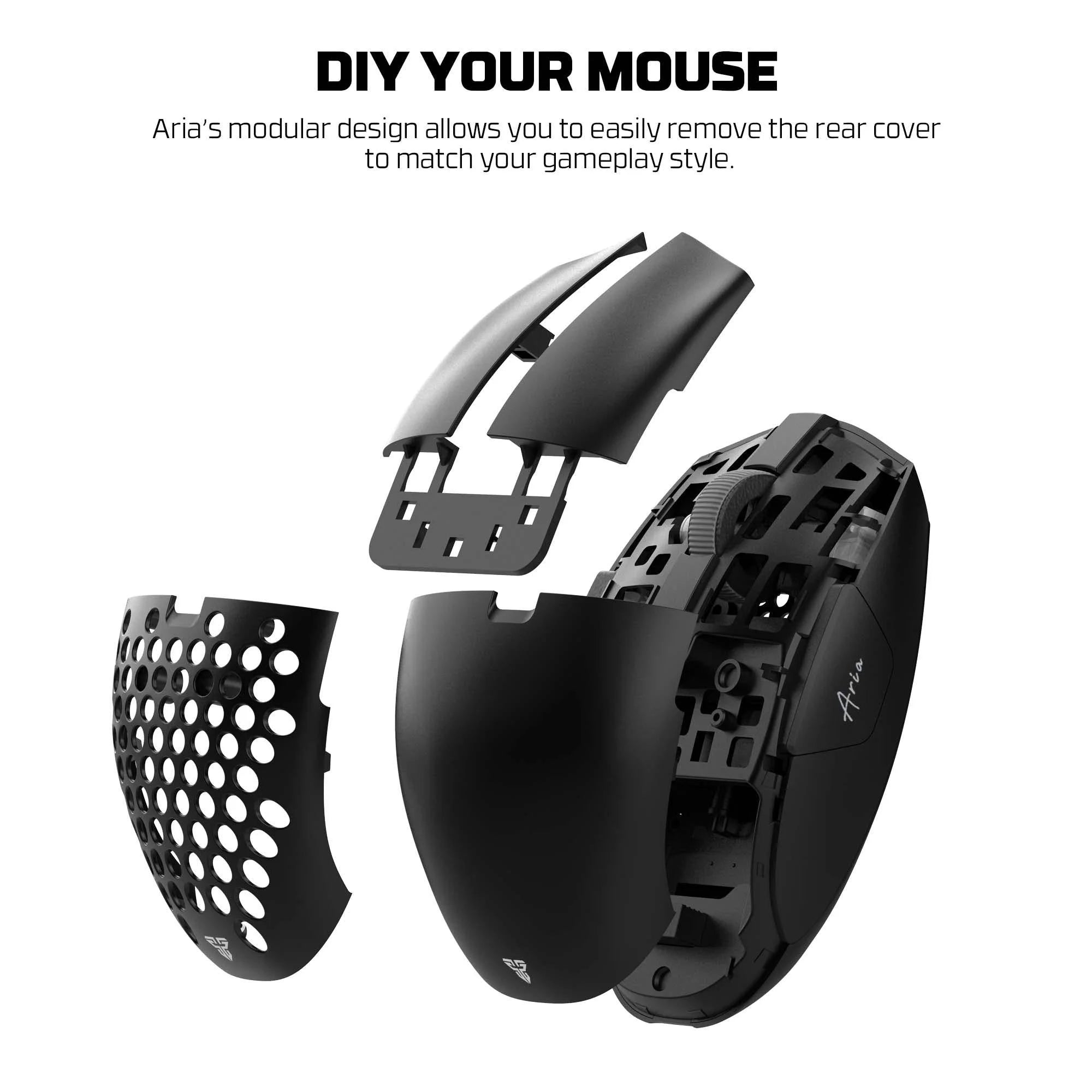 Fantech aria xd7e wireless gaming mouse - black - mouse