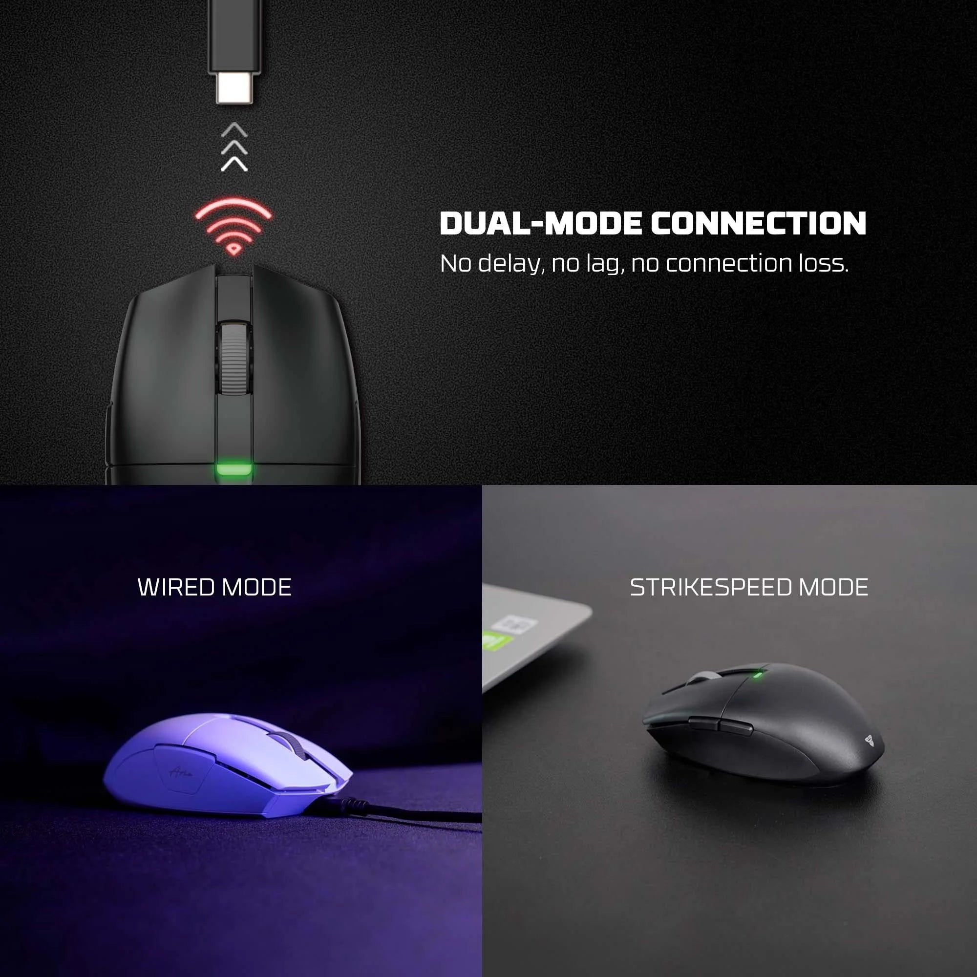 Fantech aria xd7e wireless gaming mouse - white - mouse