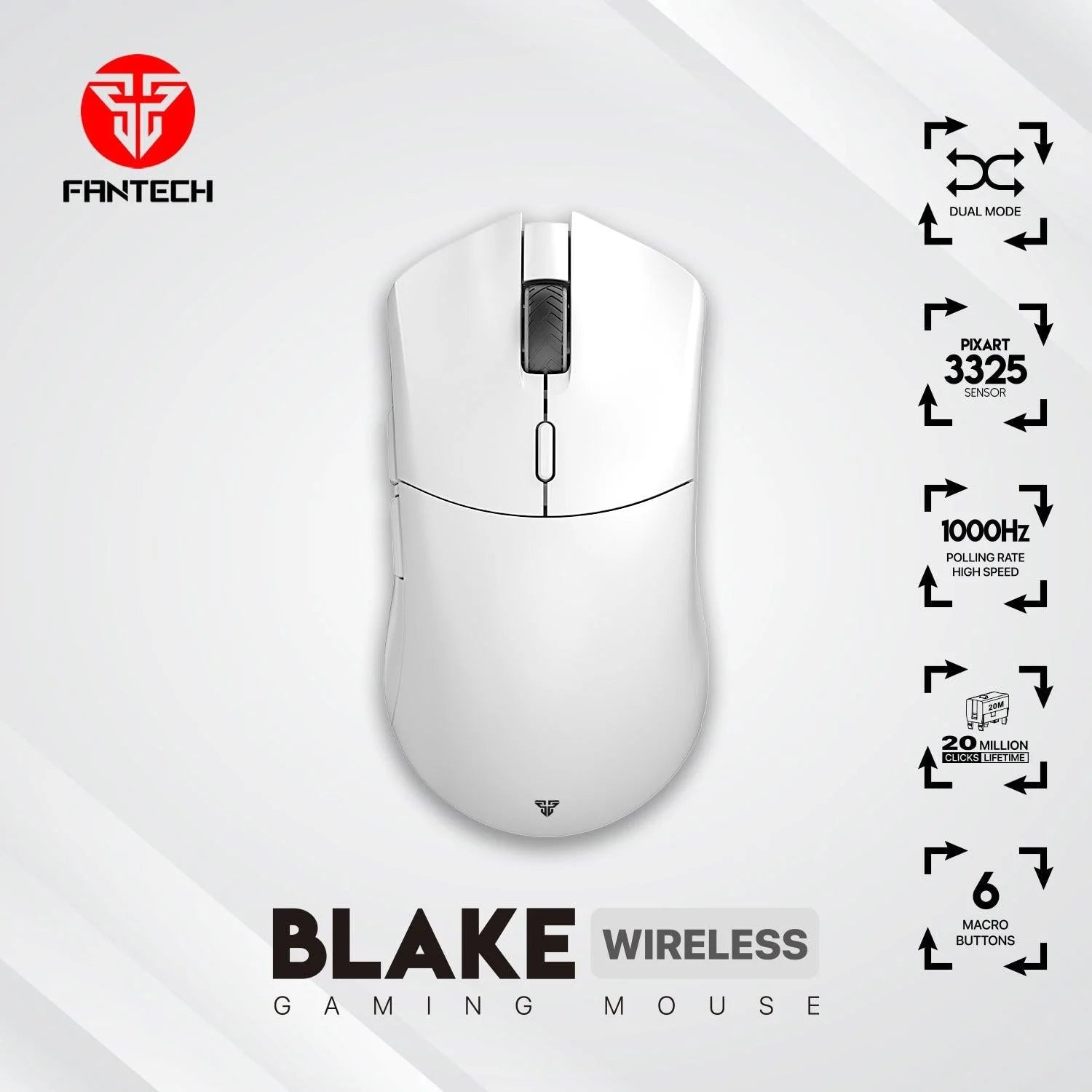 Fantech blake wgc5 wireless gaming mouse - mouse