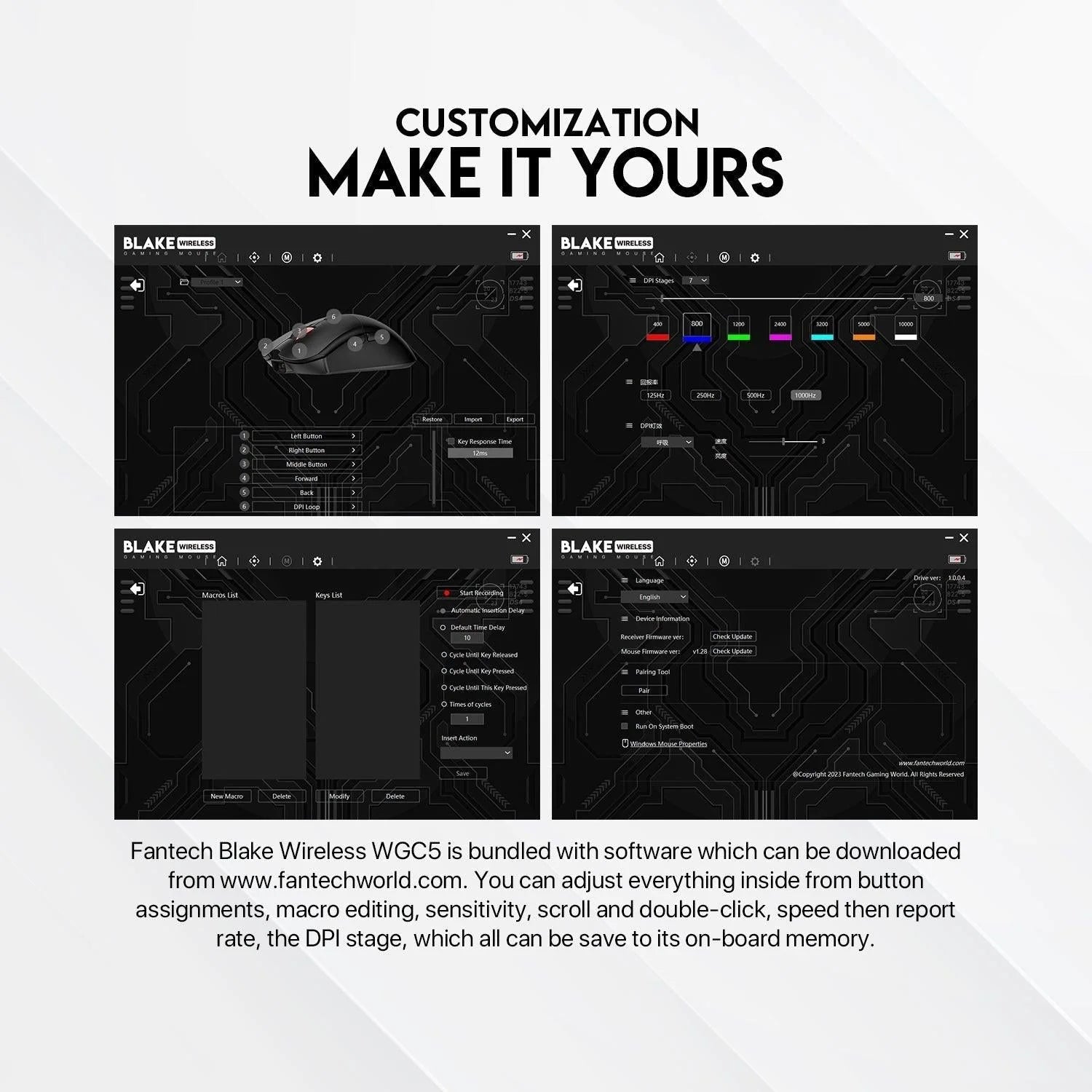 Fantech blake wgc5 wireless gaming mouse - mouse