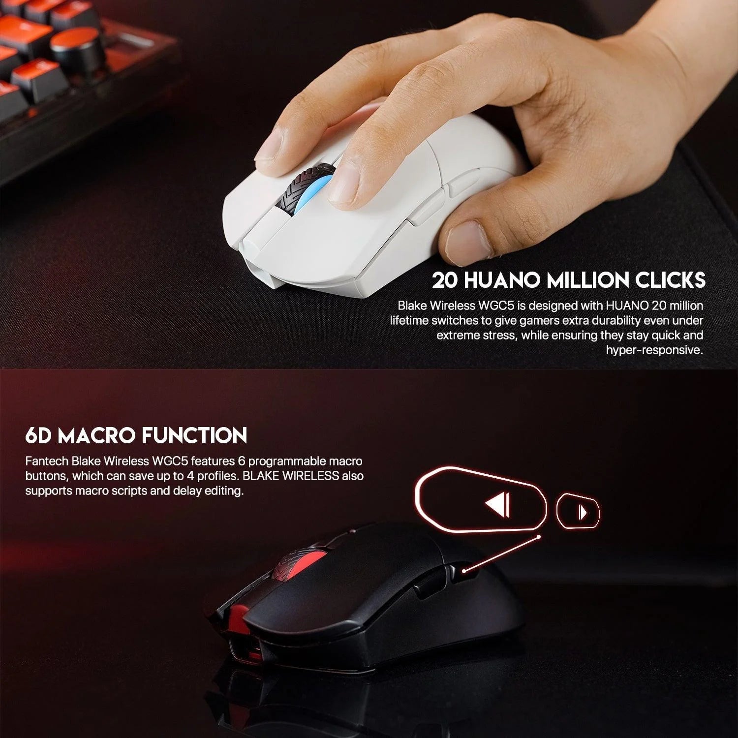 Fantech blake wgc5 wireless gaming mouse - mouse