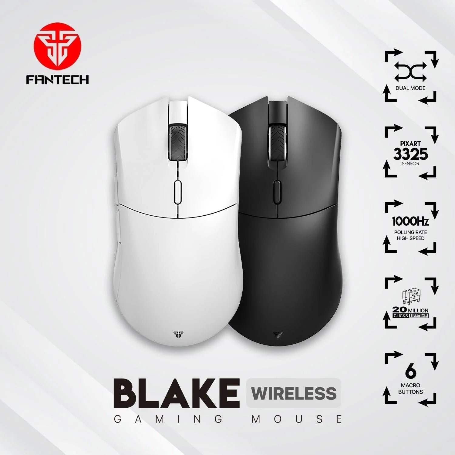 Fantech blake wgc5 wireless gaming mouse - mouse