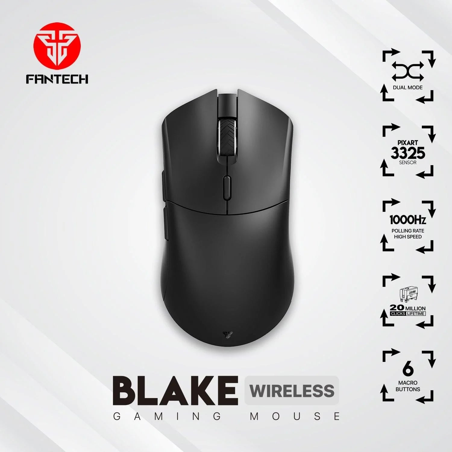 Fantech blake wgc5 wireless gaming mouse - mouse