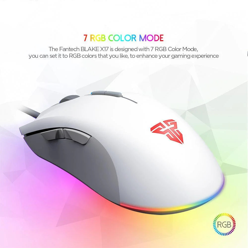 Fantech blake x17 space edition macro rgb gaming mouse - mouse