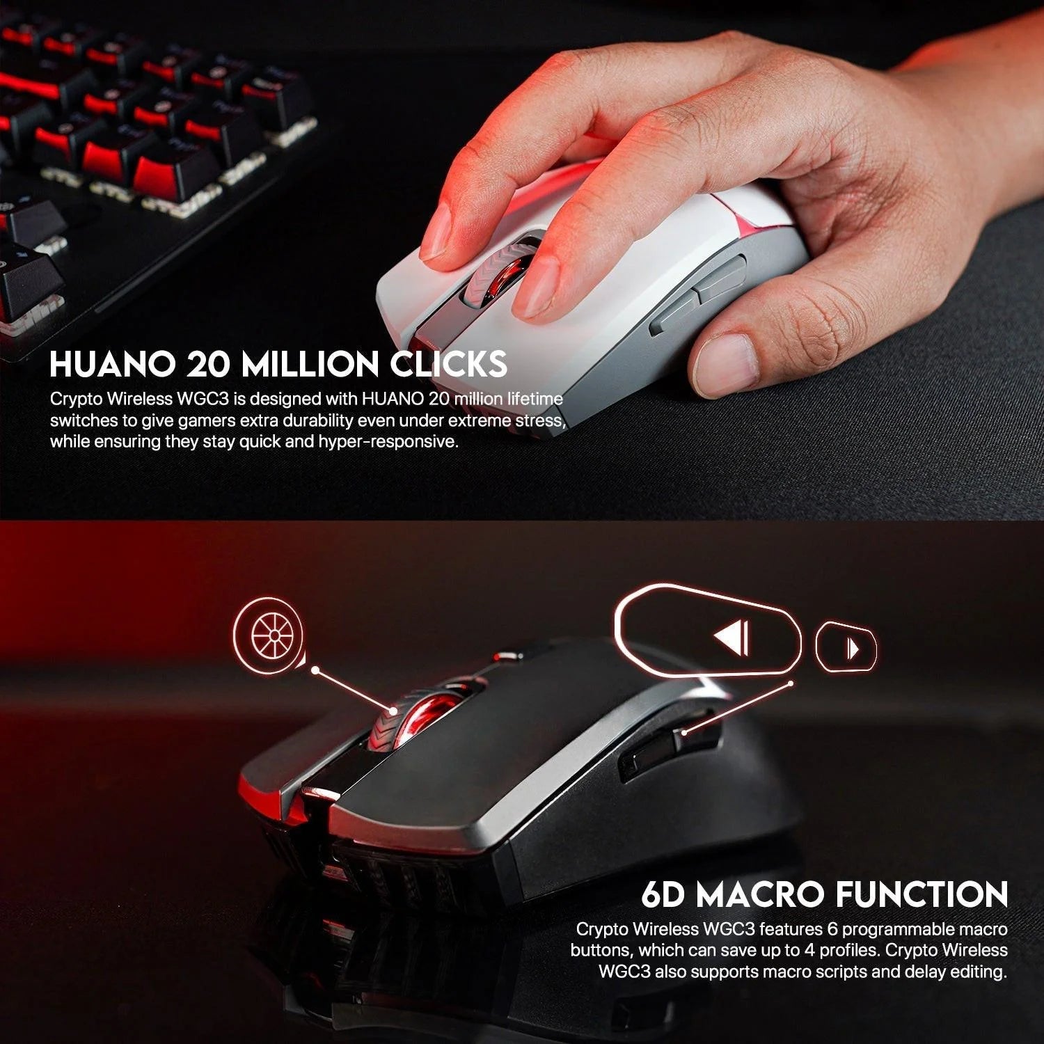 Fantech crypto wgc3 gaming mouse - precision and performance for gamers - mouse
