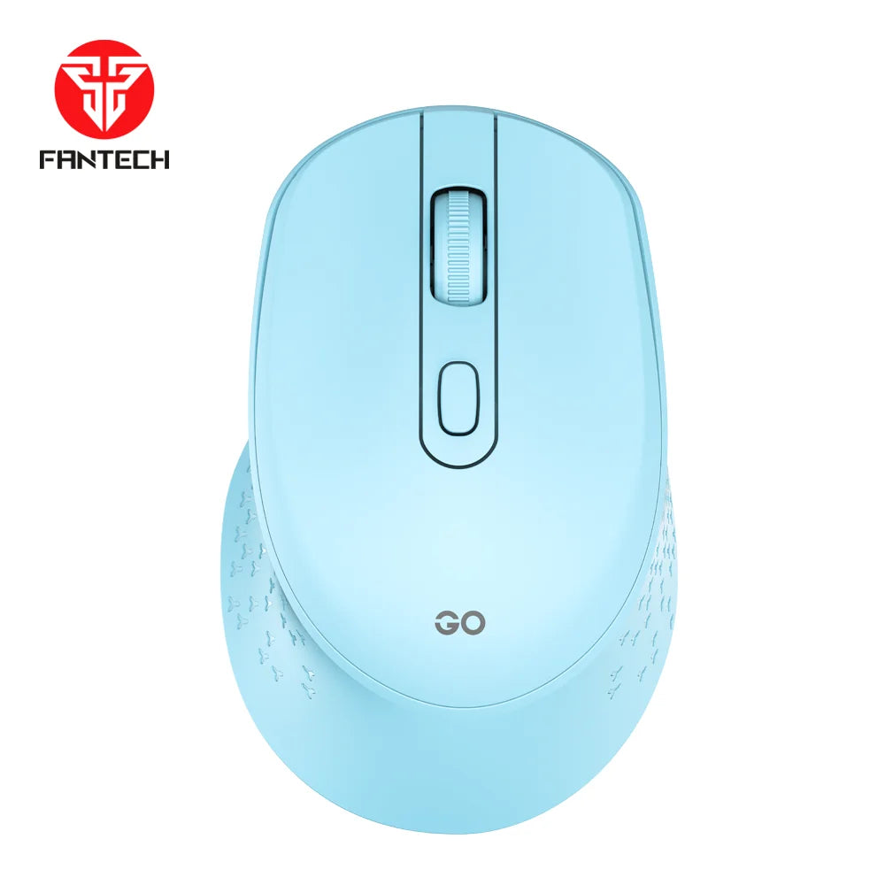Fantech go w606 wireless mouse for effortless office productivity - blue - mouse