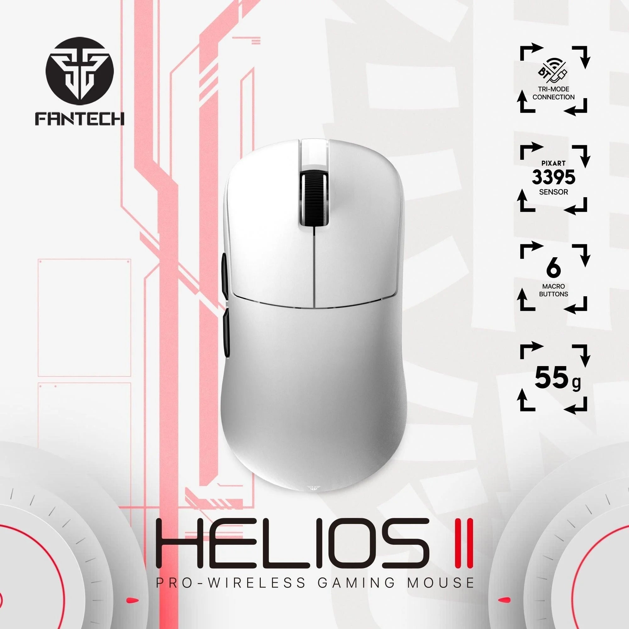 Fantech helios ii xd3v3 gaming mouse for superior precision and performance - mouse