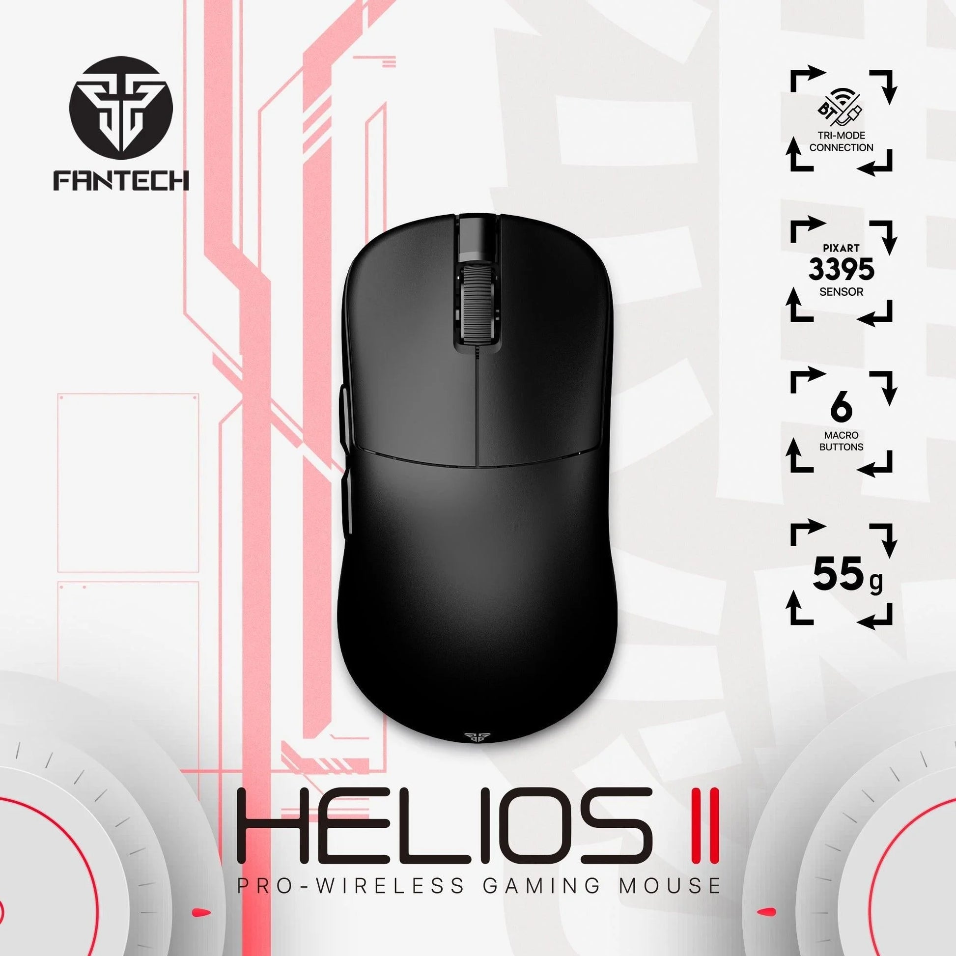 Fantech helios ii xd3v3 gaming mouse for superior precision and performance - mouse