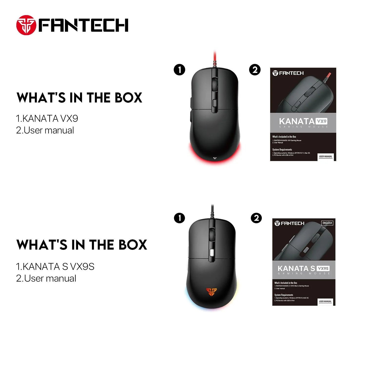 Fantech kanata vx9 gaming mouse - mouse