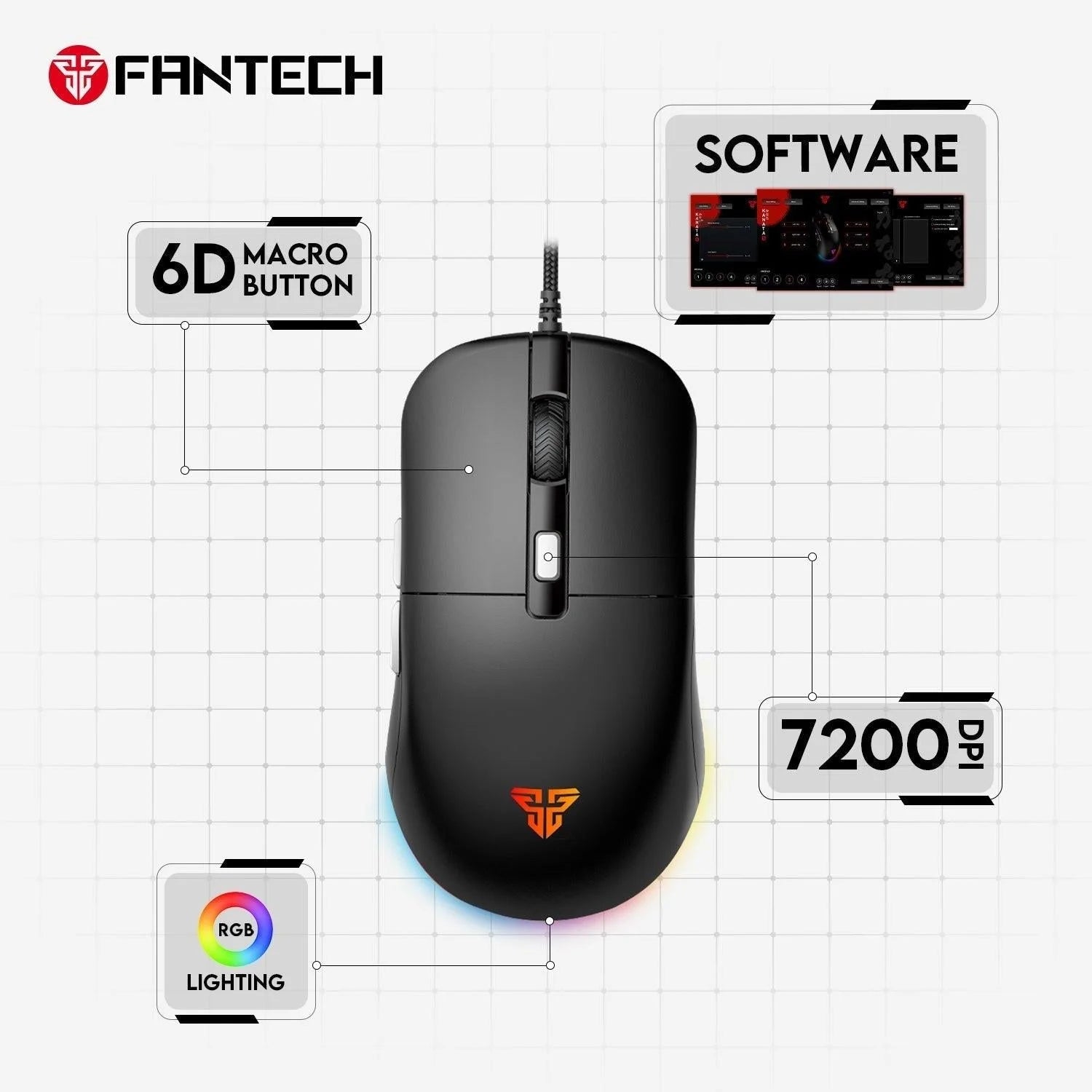 Fantech kanata vx9s gaming mouse - mouse