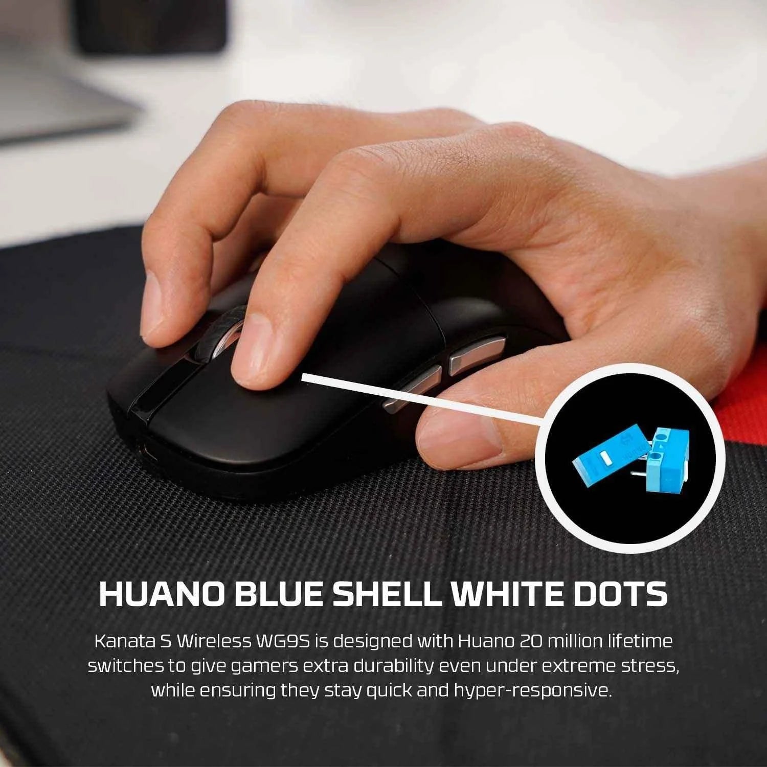 Fantech kanata wireless gaming mouse wg9s - red wireless gaming mouse - mouse