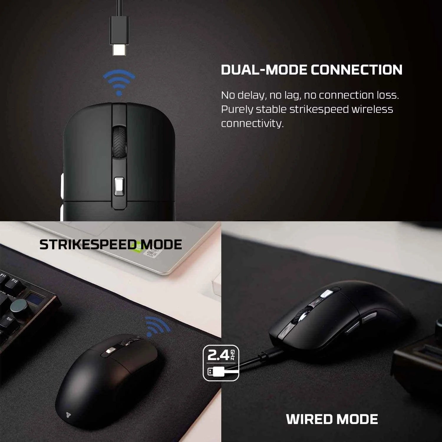 Fantech kanata wireless gaming mouse wg9s - red wireless gaming mouse - mouse