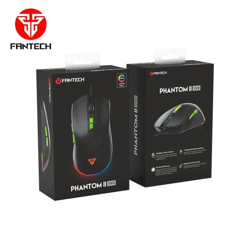 Fantech phantom ii vx6 mouse - black - mouse’s