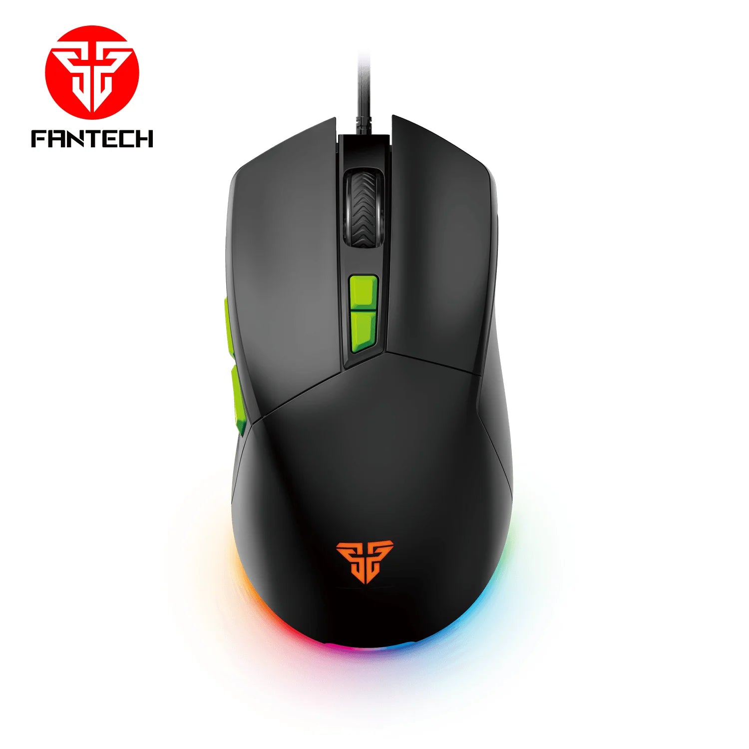 Fantech phantom ii vx6 gaming mouse for ultimate performance and neon macro features - black - mouse