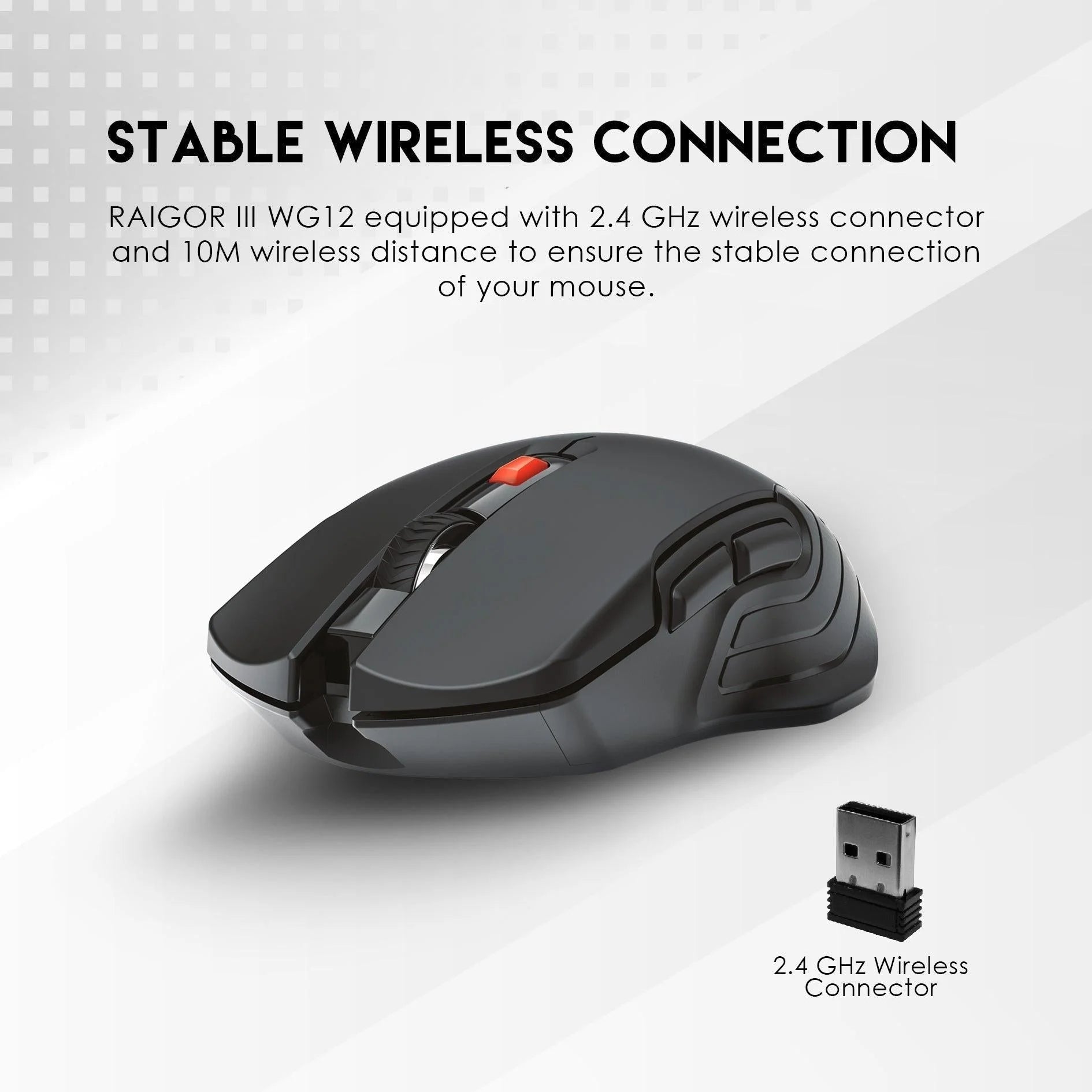 Fantech raigor iii wg12 gaming mouse with 2.4ghz wireless connection - mouse