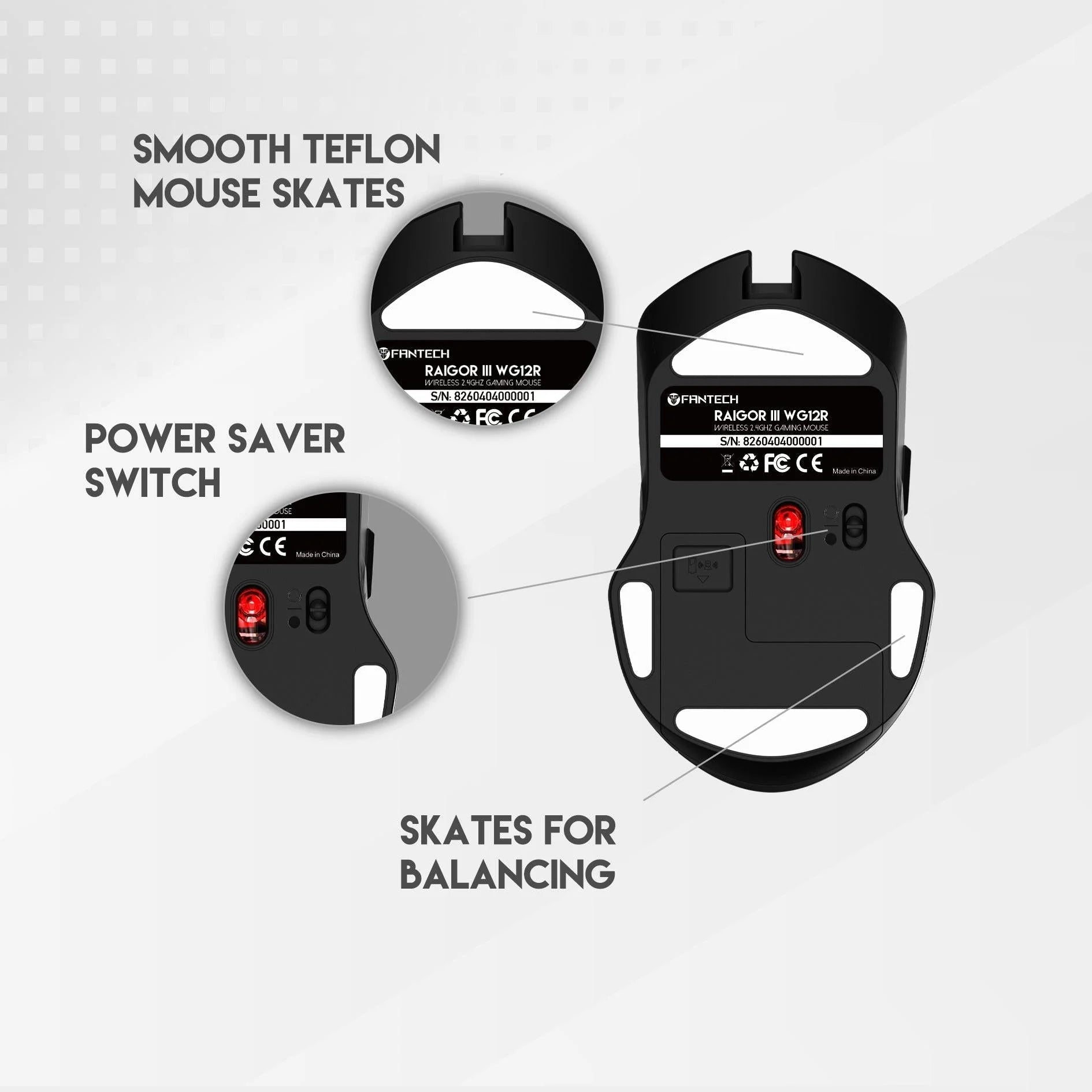 Fantech raigor iii wireless gaming mouse wg12r rechargeable performance - mouse