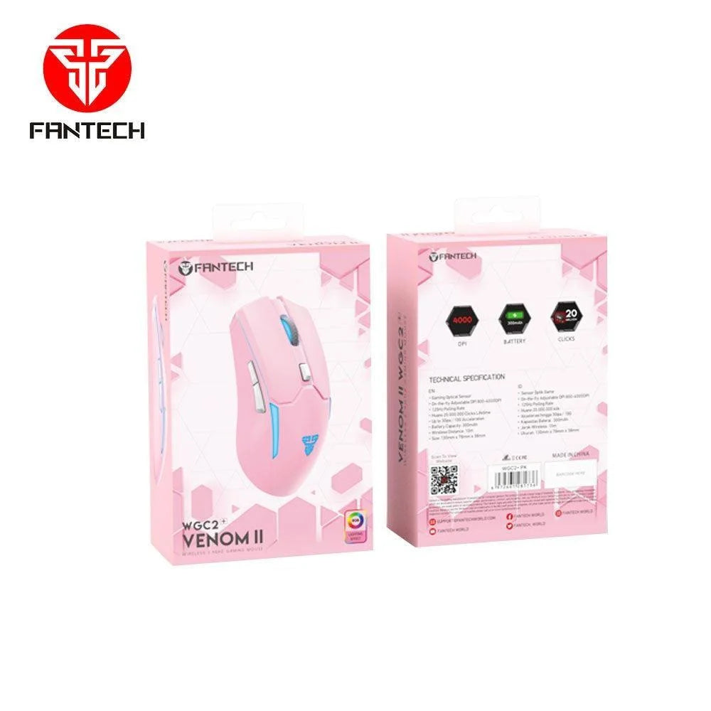 Fantech venom ii sakura wireless mouse - high precision gaming experience - mouse