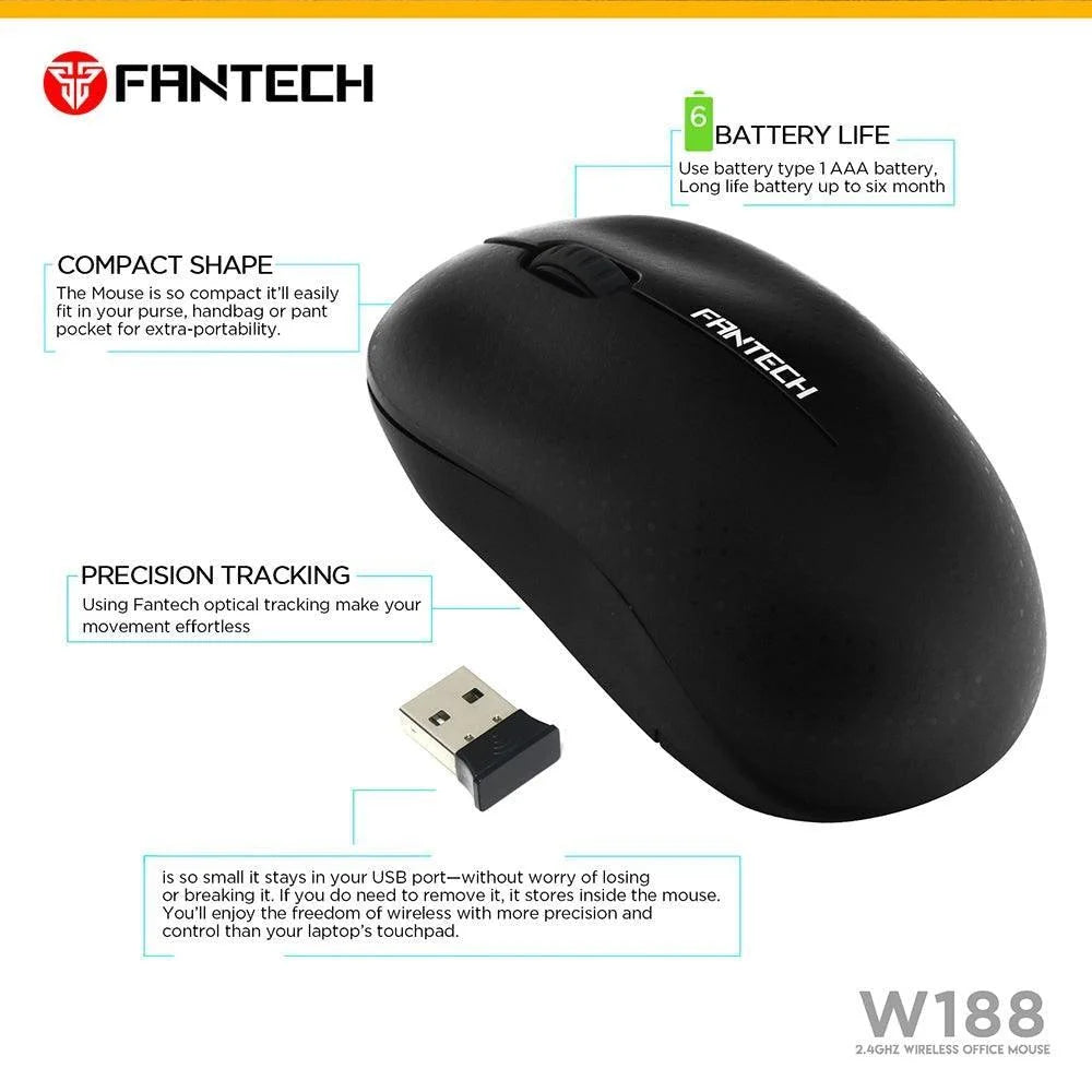 Fantech w188 wireless mouse - mouse