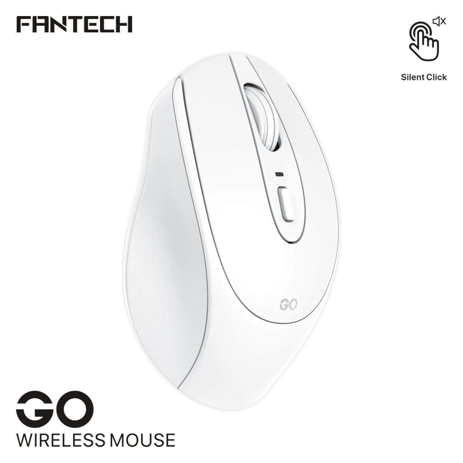 Fantech w191 silent click wireless mouse for ultimate productivity - white - mouse