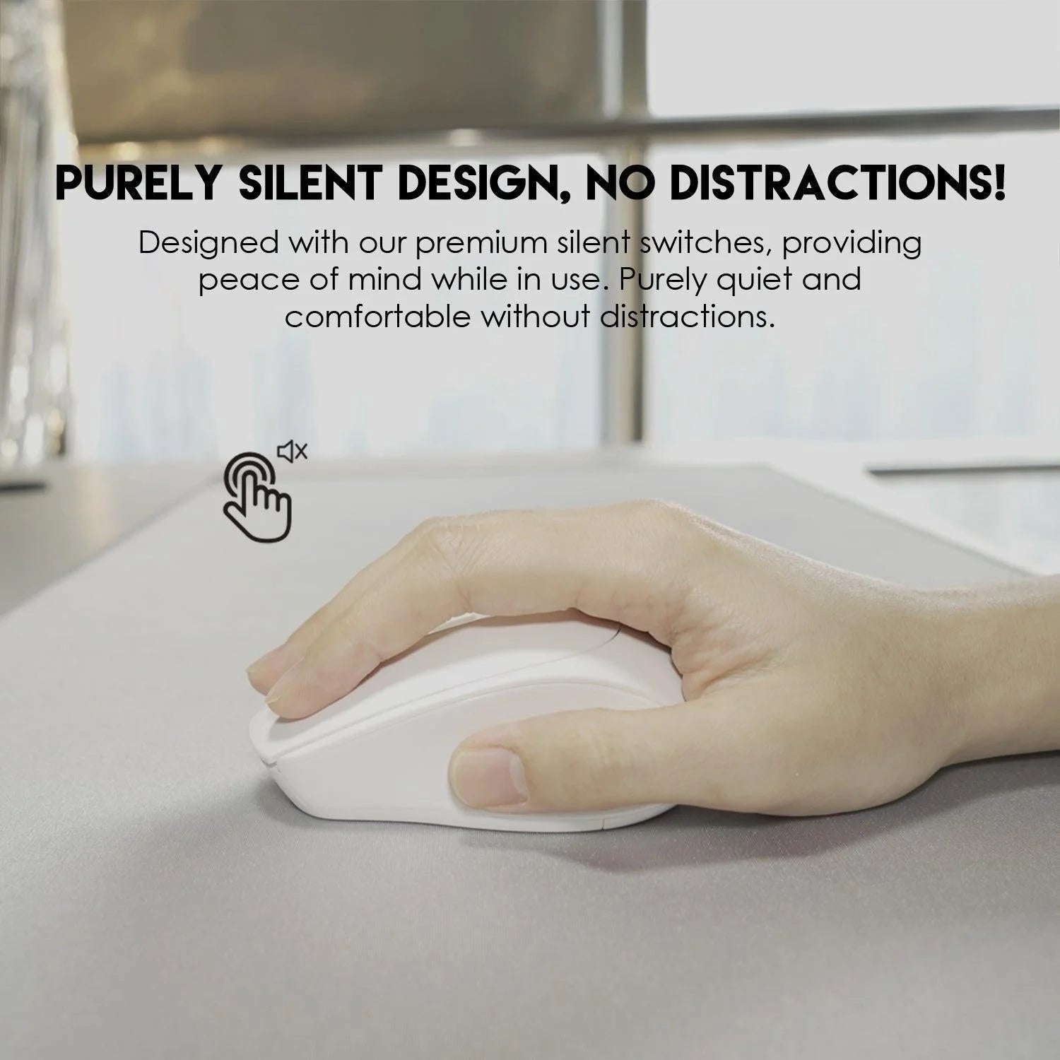 Fantech w191 silent click wireless mouse for ultimate productivity - mouse